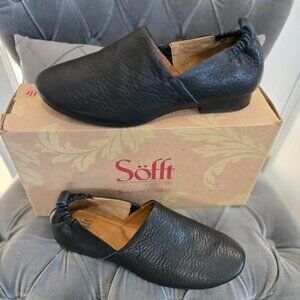 Sofft Kaitey Black Leather Flat Size 10